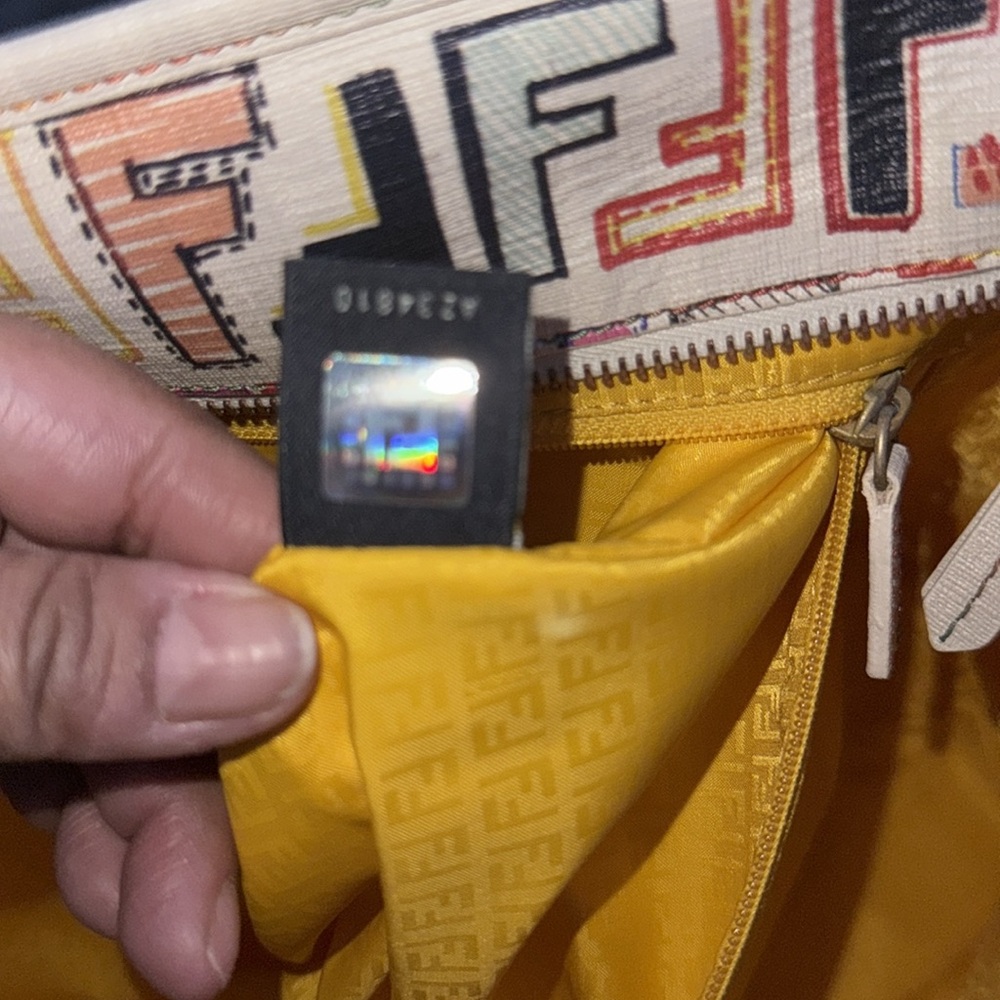 Preloved Fendi tote large multicolor excellent condition 15”X 10” - Picture 9 of 15